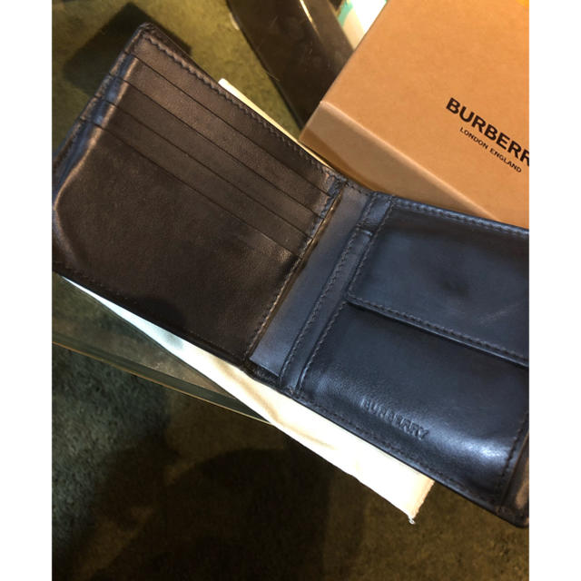 BURBERRY(バーバリー)のBurberry バーバリー ロゴプリント 二つ折り 財布 メンズのファッション小物(折り財布)の商品写真