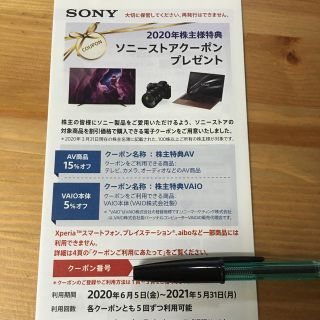 ソニー(SONY)のソニーストアクーポン1枚(ショッピング)