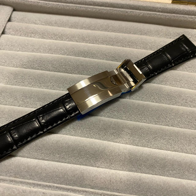 ROLEX(ロレックス)のロレックスデイトナ　サブマリーナ　ブラックレザーベルト 取付幅 20mm メンズの時計(レザーベルト)の商品写真