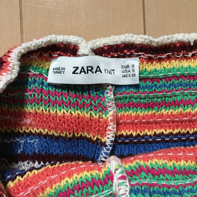 ZARA(ザラ)の【Zara】マルチボーダーニットキュロットパンツ　Sサイズ レディースのパンツ(キュロット)の商品写真