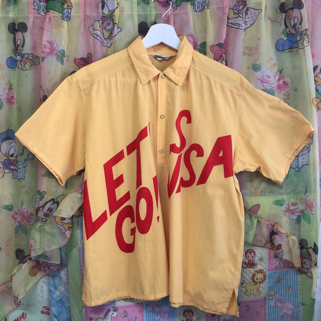 Lochie(ロキエ)のはにわっしょい様　249. マスタードシャツ LET'SGO!USA レディースのトップス(シャツ/ブラウス(半袖/袖なし))の商品写真