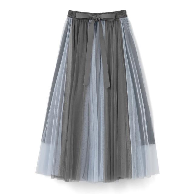 GRL(グレイル)のGRL バイカラーチュールスカート レディースのスカート(ロングスカート)の商品写真
