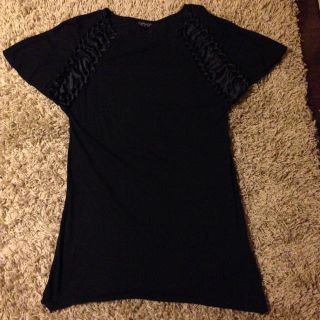 トップショップ(TOPSHOP)のトップショップTOPSHOP黒チュニック(Tシャツ(半袖/袖なし))