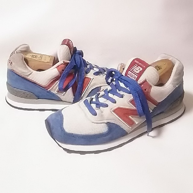 New Balance(ニューバランス)の超希少名作USAアメリカ製!ニューバランス574ビンテージスニーカー!入手困難! メンズの靴/シューズ(スニーカー)の商品写真