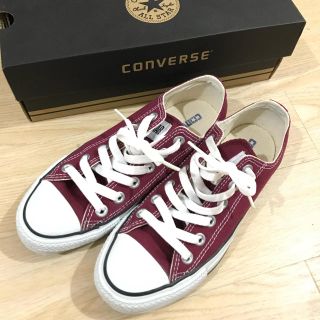 コンバース(CONVERSE)のコンバース　ローカット　赤 23.5(スニーカー)