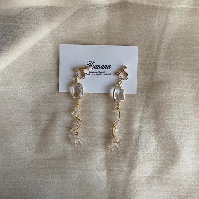 HOTPING(ホッピン)のclear vintage earring ハンドメイドのアクセサリー(イヤリング)の商品写真