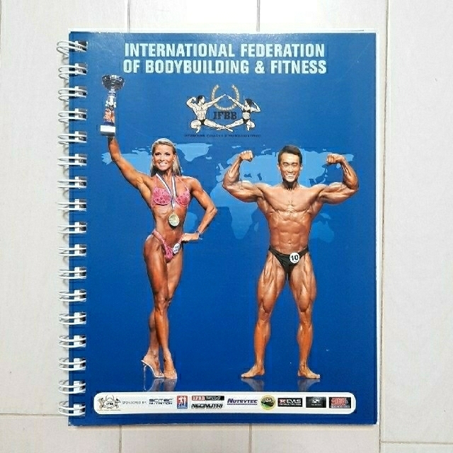 [激レア] IFBB ボディビル フィットネス アジア大会 リングノート インテリア/住まい/日用品の文房具(ノート/メモ帳/ふせん)の商品写真