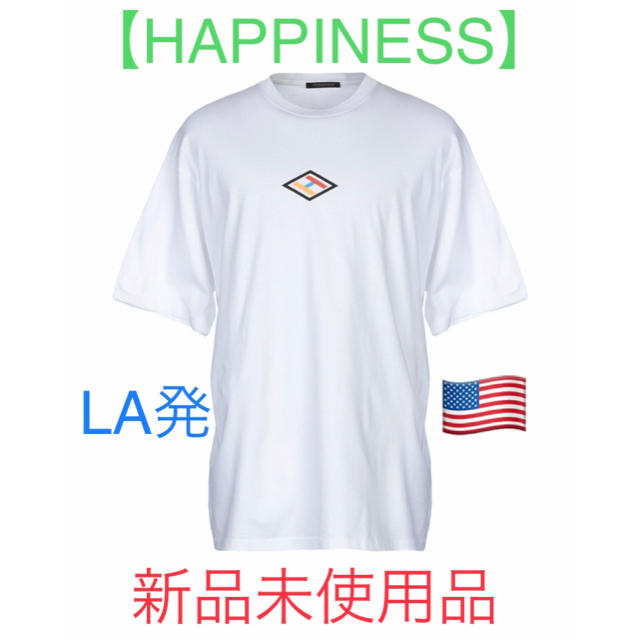 Happiness(ハピネス)の【HAPPINESS】ハピネス Tシャツ ホワイト 白 M/L新品未使用品タグ付 メンズのトップス(Tシャツ/カットソー(半袖/袖なし))の商品写真