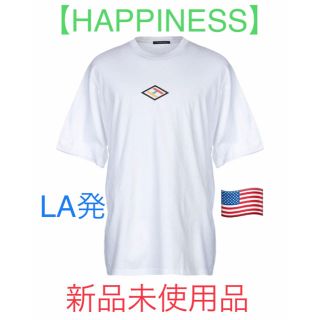 ハピネス(Happiness)の【HAPPINESS】ハピネス Tシャツ ホワイト 白 M/L新品未使用品タグ付(Tシャツ/カットソー(半袖/袖なし))