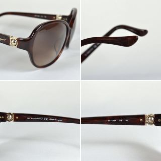 フェラガモ FERRAGAMO サングラス SF713SA ブラウン 中古美品