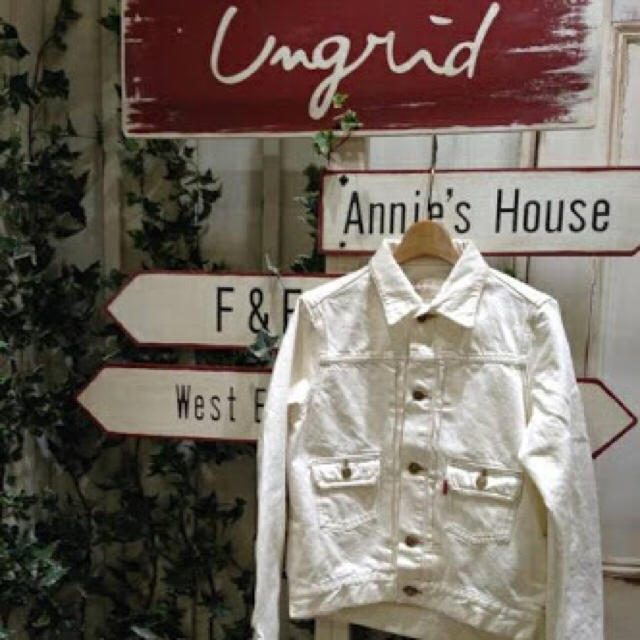 Ungrid(アングリッド)のUngridヴィンテージホワイトＧジャン レディースのジャケット/アウター(Gジャン/デニムジャケット)の商品写真