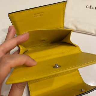 【定価 7万円以上】CELINE 三つ折財布 ミニ財布 イエローバイカラー
