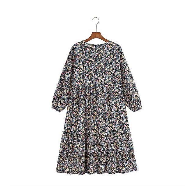 ZARA(ザラ)の1888＊S/S レトロ vintage調 花柄 ワンピース レディースのワンピース(ひざ丈ワンピース)の商品写真