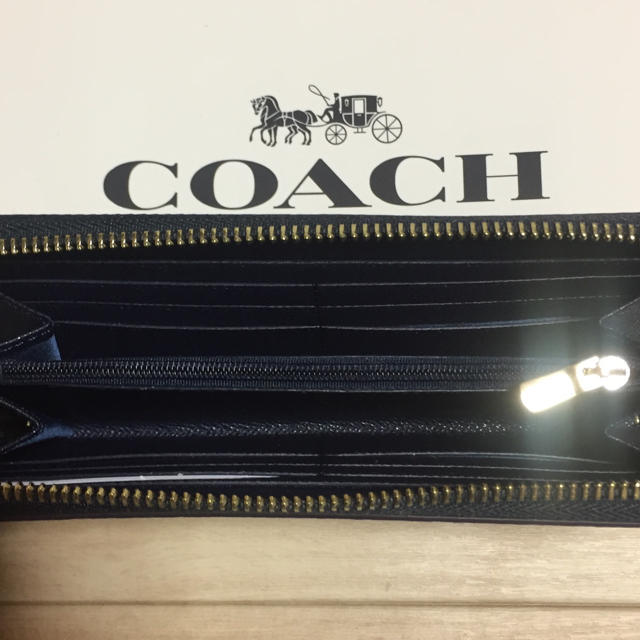 COACH(コーチ)の新品 [COACH コーチ] 長財布 チェック柄 濃紺 レディースのファッション小物(財布)の商品写真