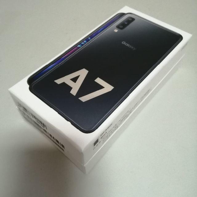 SAMSUNG(サムスン)のGALAXY A7 ブラック スマホ/家電/カメラのスマートフォン/携帯電話(スマートフォン本体)の商品写真