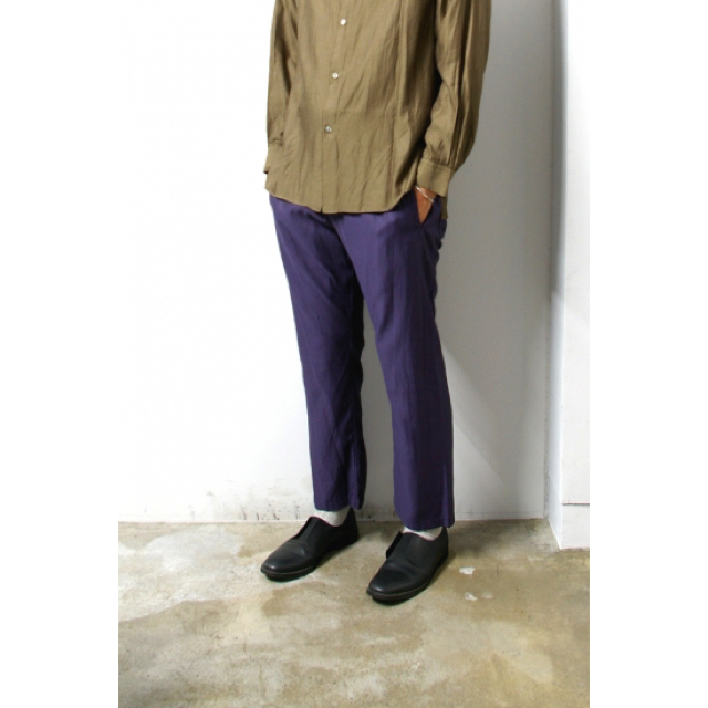 SUNSEA(サンシー)のURU(ウル)/COTTON CUPRA EASY PANTS/Purple メンズのパンツ(スラックス)の商品写真