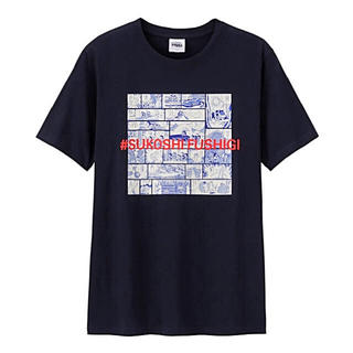 ジーユー(GU)の【新品】ドラえもん　50周年記念　Tシャツ　コミックT ブラック(Tシャツ/カットソー(半袖/袖なし))