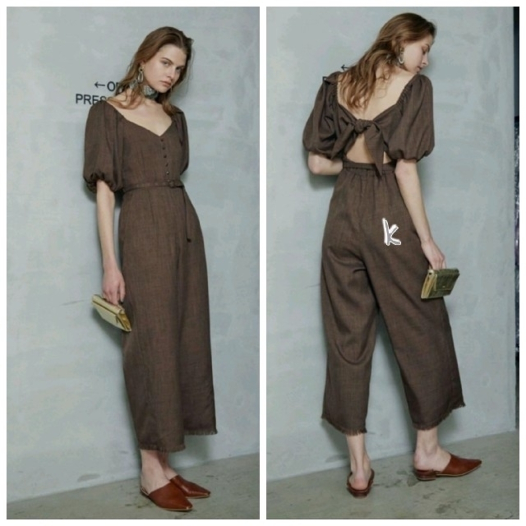 Ameri VINTAGE - Ameri【タグ付新品】 後ろ リボン ロンパースの Ameri VINTAGE - Ameri【タグ付新品】 後ろ リボン ロンパースの