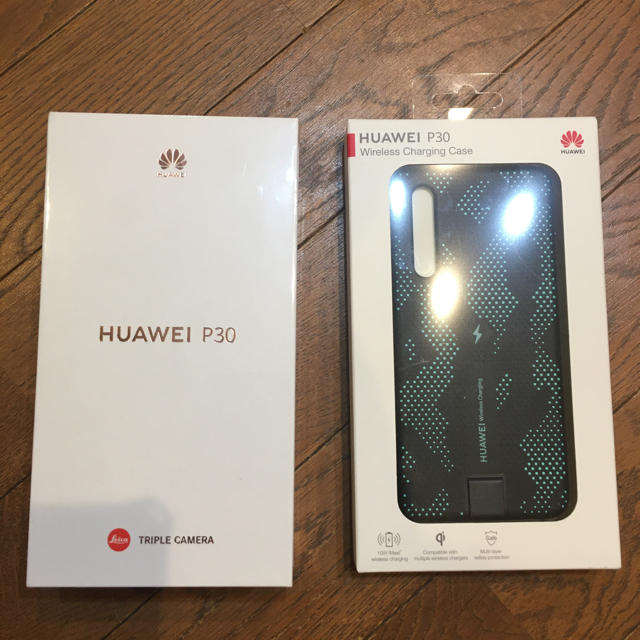 【未開封新品】Huawei P30  オーロラ 無線充電ケース付き