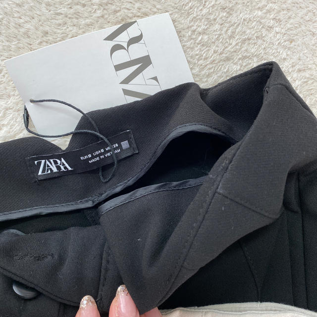 ZARA(ザラ)のザラ　ZARA ハイウエストパンツ　黒　S レディースのパンツ(カジュアルパンツ)の商品写真