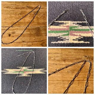 ☆ ハンドメイド・ロングリンク・シルバーチェーン（インディアンジュエリー）(ネックレス)