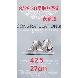 ディオール(Dior)のDior x Nike Air Jordan 1 High 27cm(スニーカー)