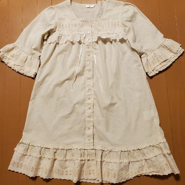 シルバー金具 ピンクハウス チュニック カーディガン 新品 定価5390円 メルロー オーバーサイズ ハイネック ロング ニットワンピ