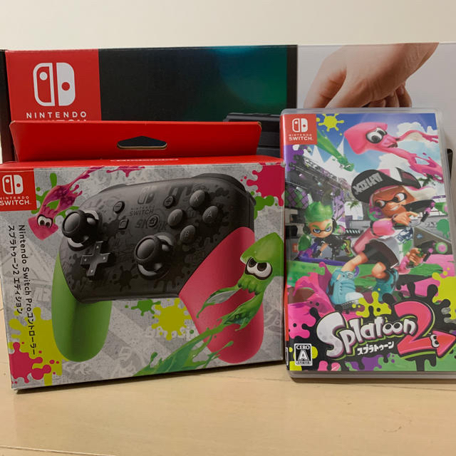 Nintendo Switch本体 スプラトゥーン2、proコン付き