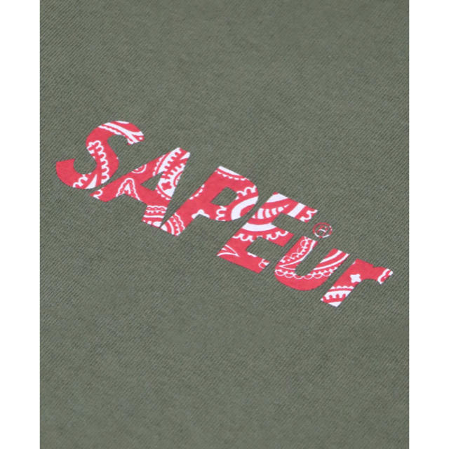 SAPEur RED PaisleyHead サプール Tシャツ XXL カーキ メンズのトップス(Tシャツ/カットソー(半袖/袖なし))の商品写真