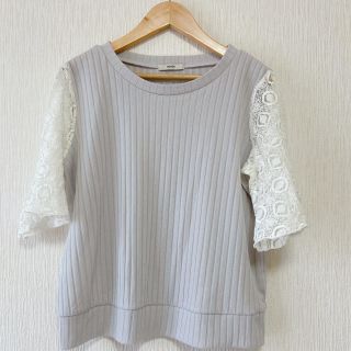 ミスティック(mystic)の【美品】mystic♡袖レースカットソー(カットソー(半袖/袖なし))