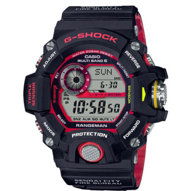 G-SHOCK(ジーショック)のG-SHOCK 緊急消防救助隊コラボ GW-9400NFST-1AJR メンズの時計(腕時計(デジタル))の商品写真