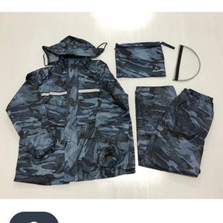 新品☆レインコート 上下 迷彩  M  L XL   雨具 カッパ 登山 (レインコート)