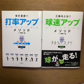 【野球・少年野球】球速アップ・打率アップメソッド　DVD付き野球本2冊(趣味/スポーツ/実用)