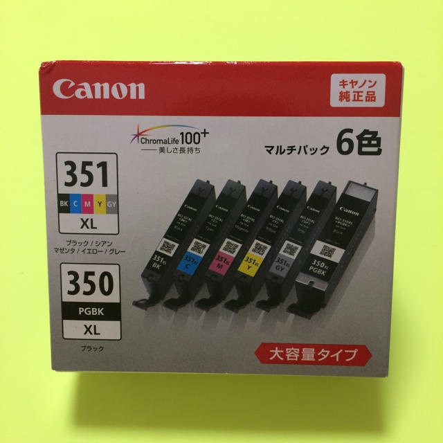 Canon(キヤノン)のキャノン インクカートリッジ 350 351 XL 6色 マルチパック スマホ/家電/カメラのPC/タブレット(PC周辺機器)の商品写真