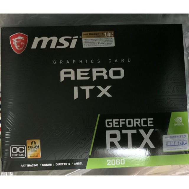 ほぼ新品　MSI  GEFORCE RTX2060 AERO ITXスマホ/家電/カメラ