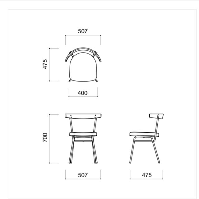 ACTUS(アクタス)の＊IDEE＊FERRET CHAIR Black frame 7/19まで インテリア/住まい/日用品の椅子/チェア(ダイニングチェア)の商品写真