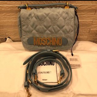 モスキーノ(MOSCHINO)の美品 MOSCHINO brush logo teddy bearショルダー(ショルダーバッグ)