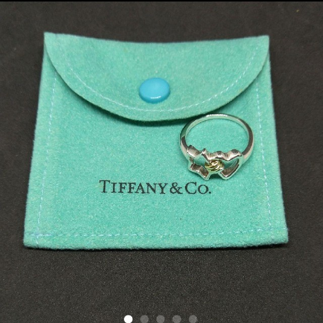 Tiffany & Co.(ティファニー)の美品＊希少＊ティファニーシルバー925·18Kリング·指輪☆保存袋付き レディースのアクセサリー(リング(指輪))の商品写真