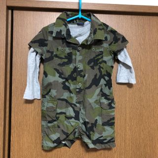 ベビーギャップ(babyGAP)の最終値下げ！迷彩ロンパース つなぎ　重ね着セット　80cm(ロンパース)