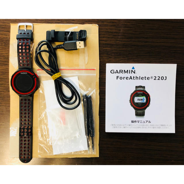 ガーミン GPSウォッチ 220j ランニングウォッチ 腕時計(デジタル)
