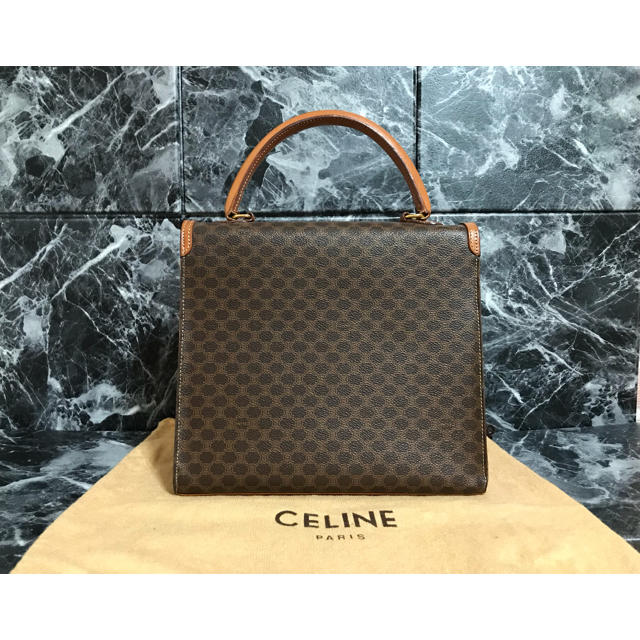 【極美品】OLD CELINE オールドセリーヌ マカダム柄 金具 ハンドバッグ