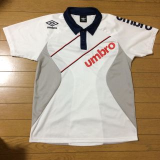 アンブロ(UMBRO)のumbro ポロシャツ 白 グレー L(ポロシャツ)