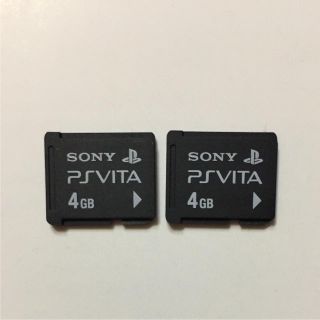 プレイステーションヴィータ(PlayStation Vita)のpsvita メモリーカード 4GB 2枚(携帯用ゲーム機本体)