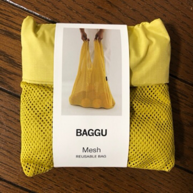 BEAMS(ビームス)のBAGGU イエロー　黄色　メッシュ　エコバッグ レディースのバッグ(エコバッグ)の商品写真