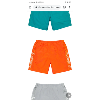 シュプリーム(Supreme)のSupreme Mesh Panel Water Short　orange S (水着)