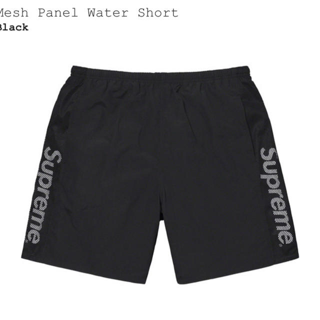 Supreme Mesh Panel Water Short black M