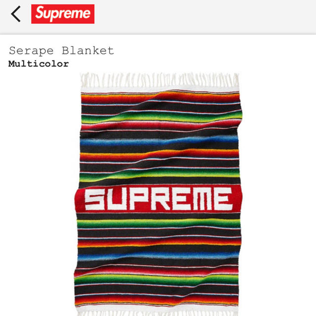 ファッション小物supreme ブランケット