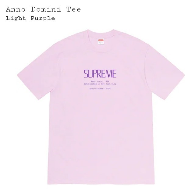 Supreme☆Anno Domini Tee 紫 パープルTシャツシュプリームTシャツ/カットソー(半袖/袖なし)