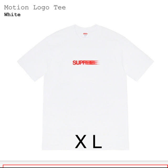 サイズX L supreme シュプリーム モーション ロゴ   White