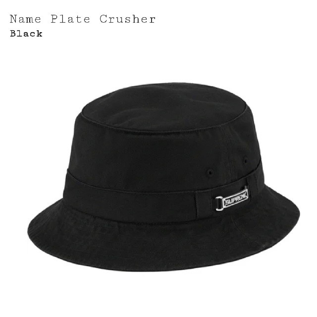 帽子Supreme☆Name Plate Crusher 黒ハットクラッシャー